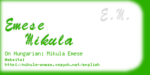 emese mikula business card